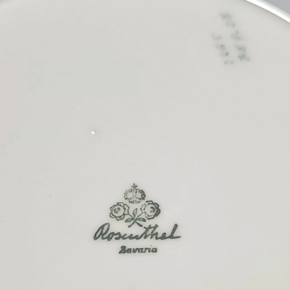 Vintage Rosenthal Bavaria Serving Bowl Two Handled Floral Gold Trim No Lid‎